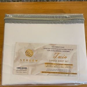 Sereen premium bed sheet set 3 pc twin